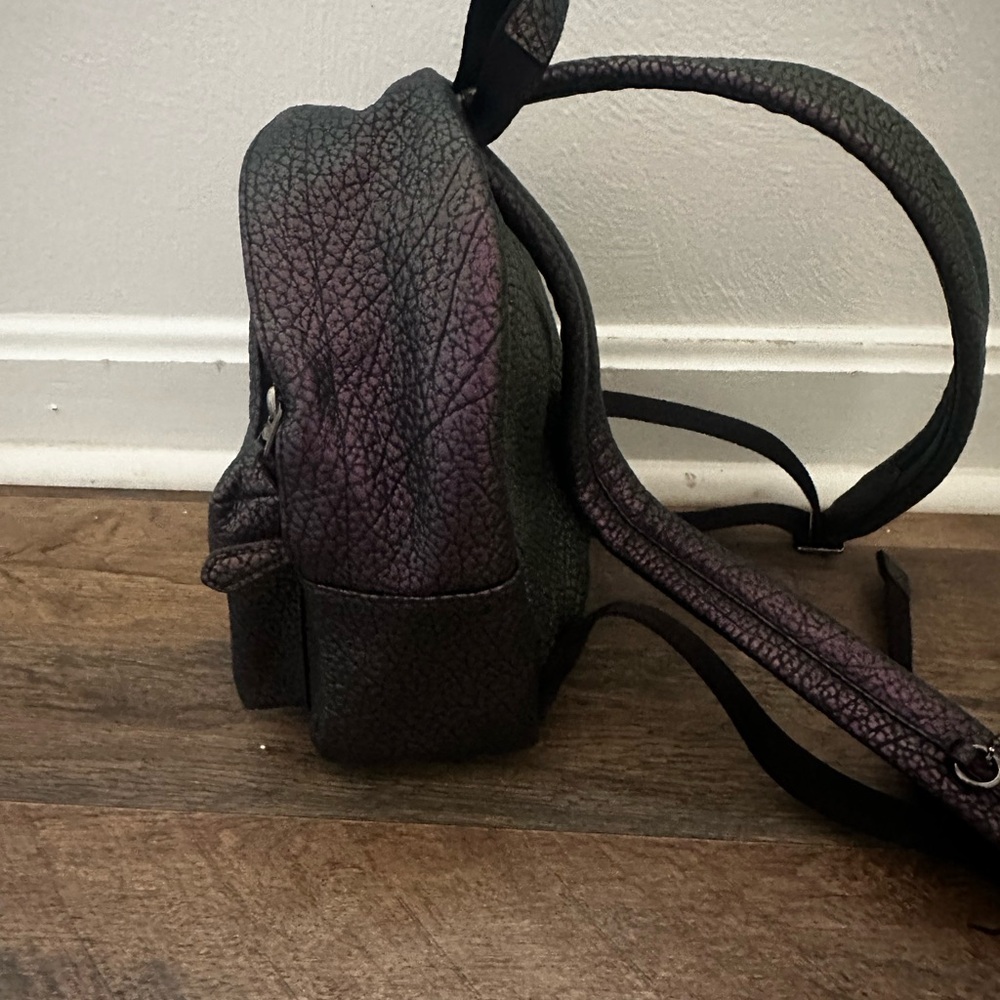 Coach Textured Black and Purple Backpack F24353 - Picture 3 of 7